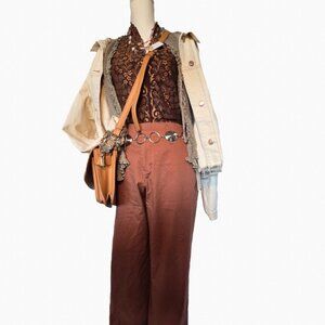 Wide Leg Brown Pants, Size 2, New With Tags